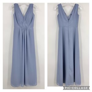 JB Jasmine Bridesmaids Formal Prom Dress Sleeveless Blue Size 2